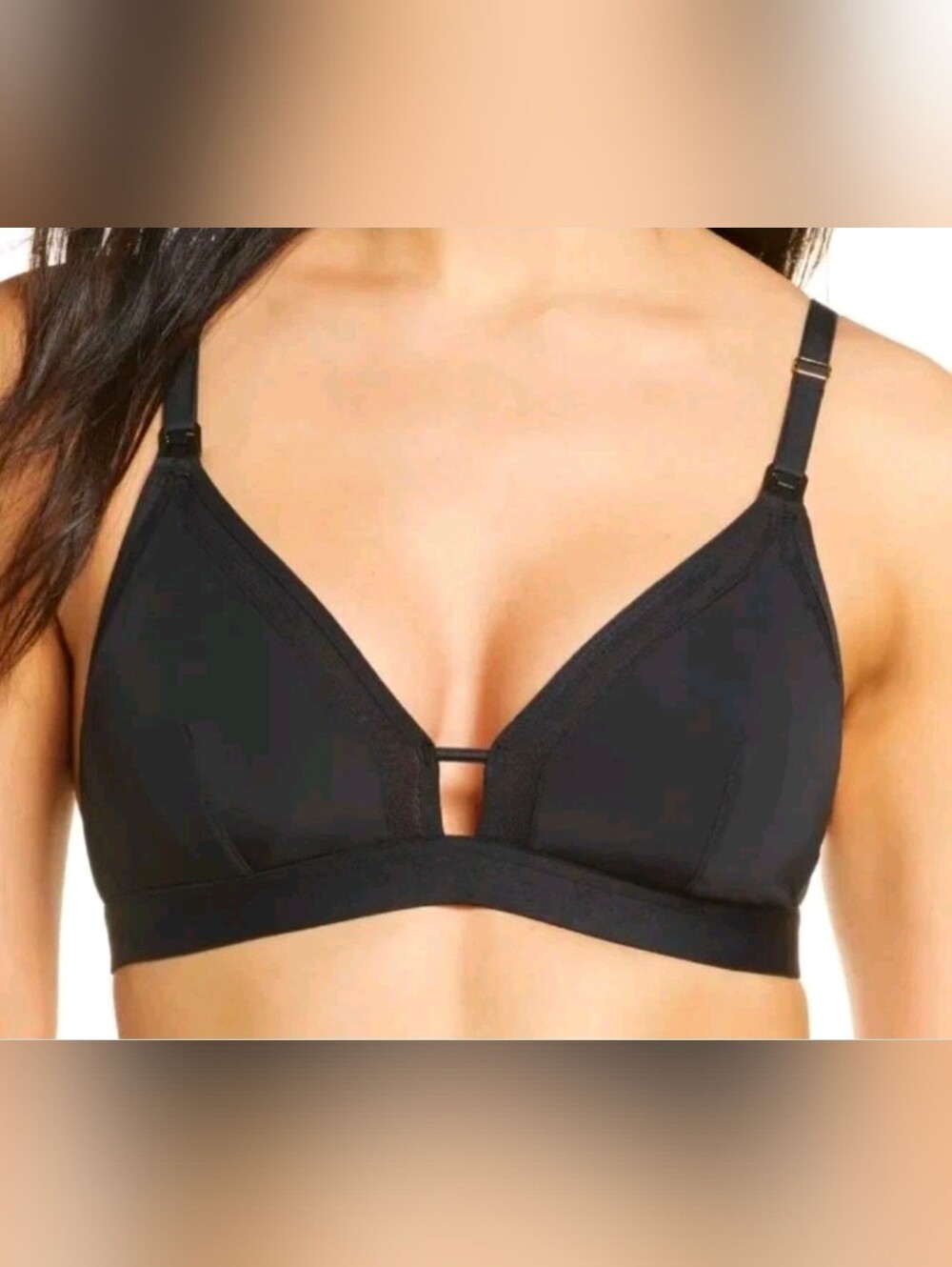 Lively Black Wireless Plunge Nursing Bralette